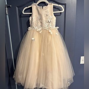BHLDN Princess Daliana flower girl dress. Rose/blush